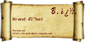 Brand Ábel névjegykártya