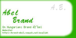 abel brand business card